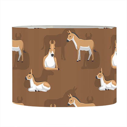 Cartoon Kulan Donkey Pattern Print Drum Lamp Shade