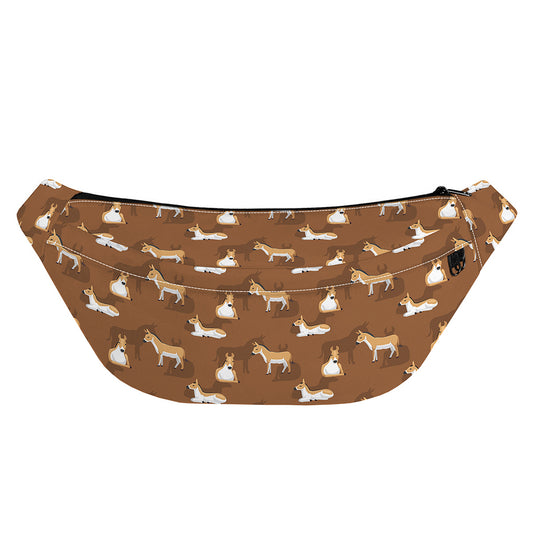 Cartoon Kulan Donkey Pattern Print Fanny Pack