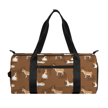 Cartoon Kulan Donkey Pattern Print Gym Bag