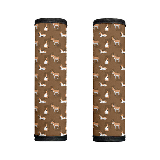 Cartoon Kulan Donkey Pattern Print Handle Covers