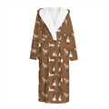 Cartoon Kulan Donkey Pattern Print Hooded Bathrobe
