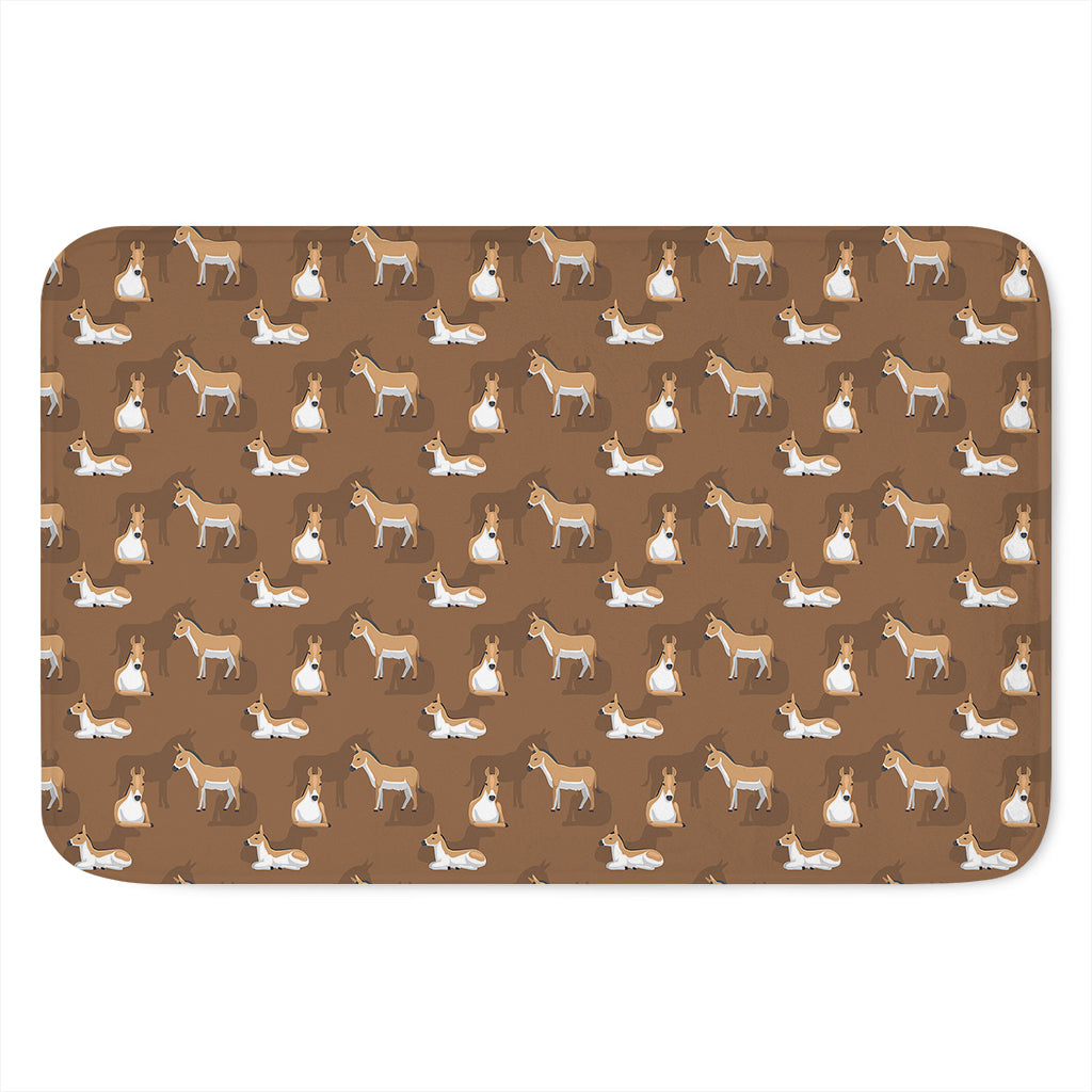 Cartoon Kulan Donkey Pattern Print Indoor Door Mat