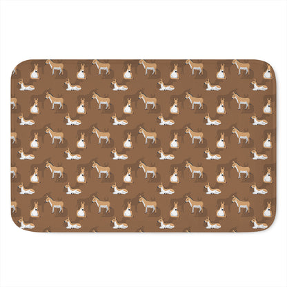 Cartoon Kulan Donkey Pattern Print Indoor Door Mat
