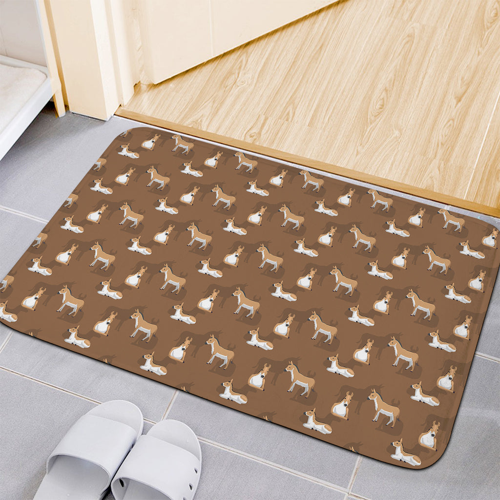 Cartoon Kulan Donkey Pattern Print Indoor Door Mat