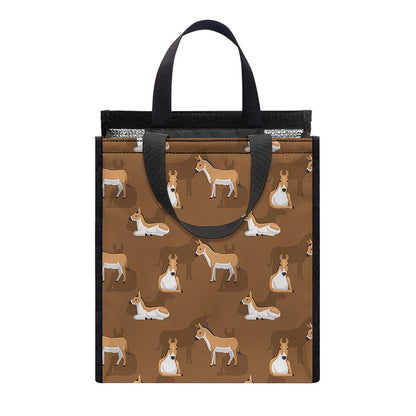 Cartoon Kulan Donkey Pattern Print Insulated Lunch Tote