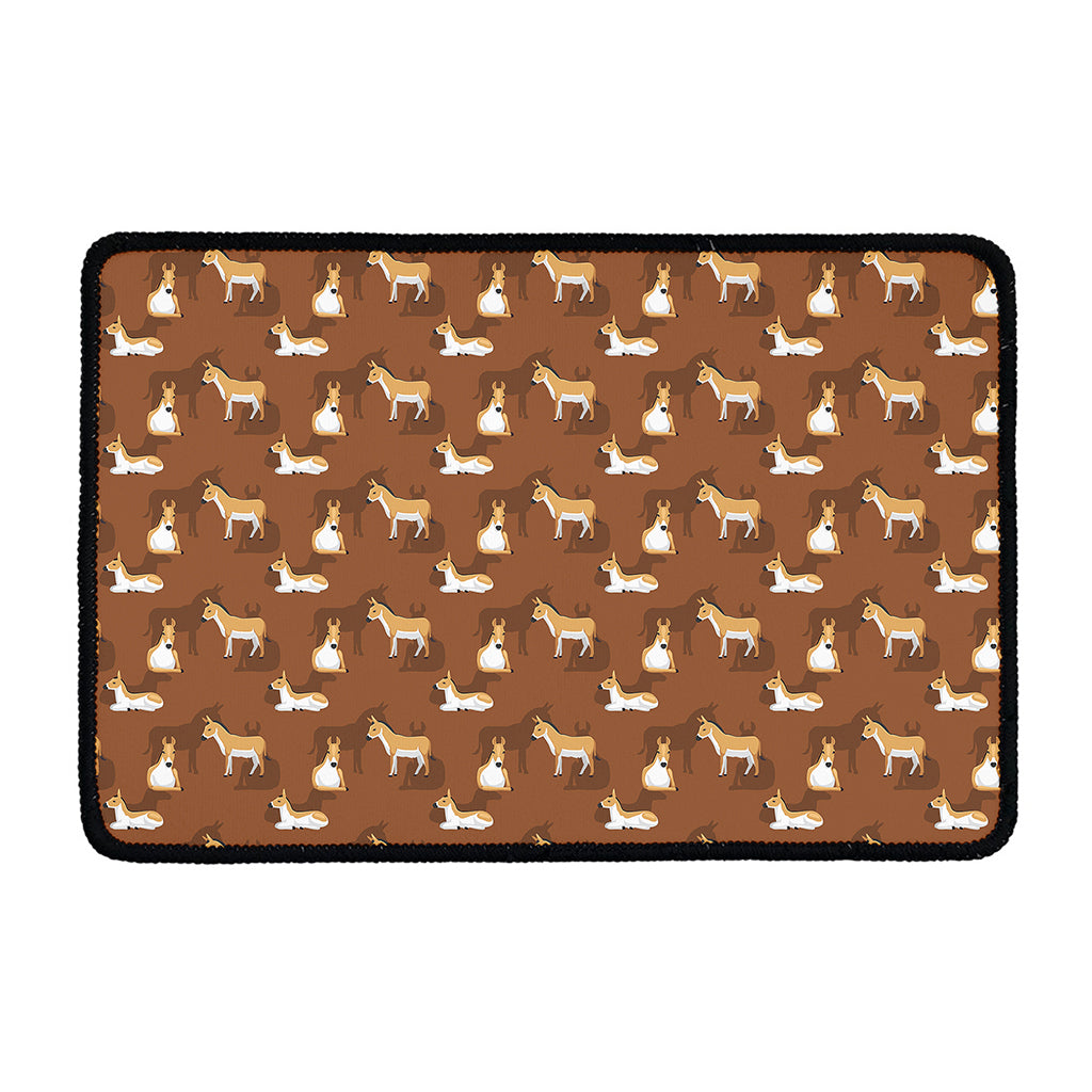 Cartoon Kulan Donkey Pattern Print Kitchen Mat