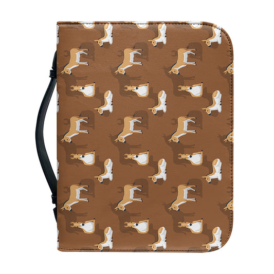 Cartoon Kulan Donkey Pattern Print Leather Bible Cover