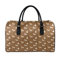 Cartoon Kulan Donkey Pattern Print Leather Duffel Bag