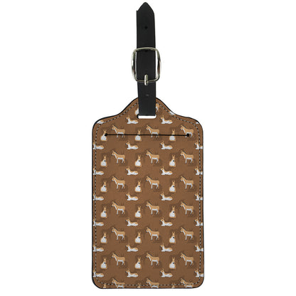 Cartoon Kulan Donkey Pattern Print Luggage Tag
