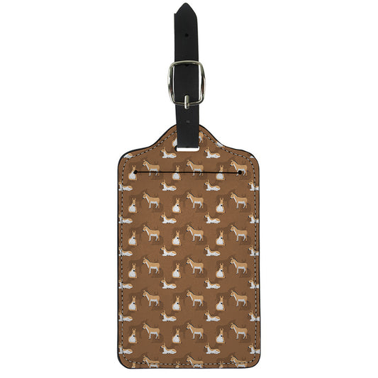 Cartoon Kulan Donkey Pattern Print Luggage Tag
