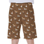 Cartoon Kulan Donkey Pattern Print Men's Beach Shorts