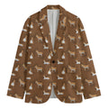Cartoon Kulan Donkey Pattern Print Men's Blazer