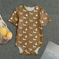 Cartoon Kulan Donkey Pattern Print Men's Bodysuit