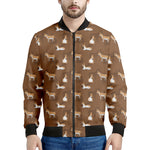 Cartoon Kulan Donkey Pattern Print Men's Bomber Jacket