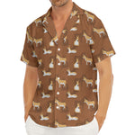 Cartoon Kulan Donkey Pattern Print Men's Deep V-Neck Shirt