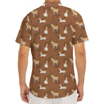 Cartoon Kulan Donkey Pattern Print Men's Deep V-Neck Shirt