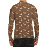 Cartoon Kulan Donkey Pattern Print Men's Long Sleeve Rash Guard