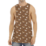 Cartoon Kulan Donkey Pattern Print Men's Muscle Tank Top