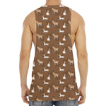 Cartoon Kulan Donkey Pattern Print Men's Muscle Tank Top
