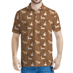Cartoon Kulan Donkey Pattern Print Men's Polo Shirt