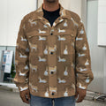 Cartoon Kulan Donkey Pattern Print Men's Shirt Jacket