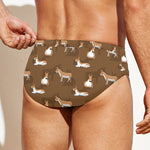 Cartoon Kulan Donkey Pattern Print Men's Swim Briefs