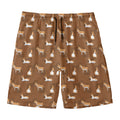 Cartoon Kulan Donkey Pattern Print Men's Swim Trunks