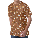 Cartoon Kulan Donkey Pattern Print Men's Velvet T-Shirt