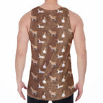 Cartoon Kulan Donkey Pattern Print Men's Velvet Tank Top