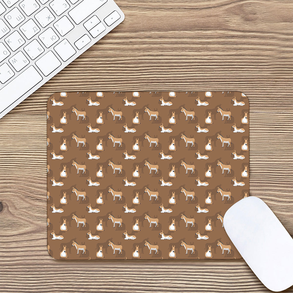 Cartoon Kulan Donkey Pattern Print Mouse Pad
