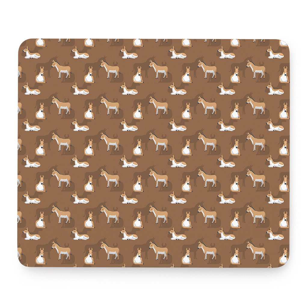 Cartoon Kulan Donkey Pattern Print Mouse Pad