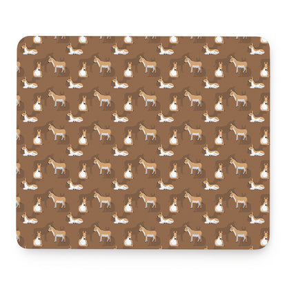 Cartoon Kulan Donkey Pattern Print Mouse Pad