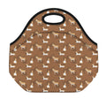 Cartoon Kulan Donkey Pattern Print Neoprene Lunch Bag