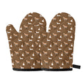 Cartoon Kulan Donkey Pattern Print Oven Mitts