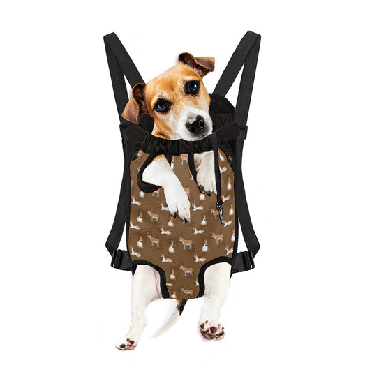 Cartoon Kulan Donkey Pattern Print Pet Carrier Backpack