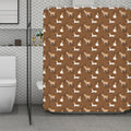 Cartoon Kulan Donkey Pattern Print Polyester Shower Curtain