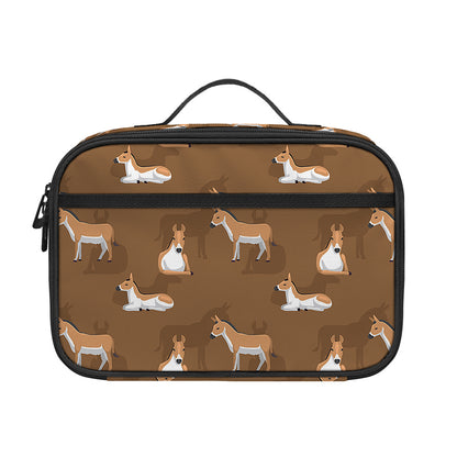 Cartoon Kulan Donkey Pattern Print Portable Lunch Bag