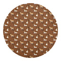 Cartoon Kulan Donkey Pattern Print Round Blanket