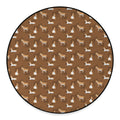 Cartoon Kulan Donkey Pattern Print Round Floor Mat
