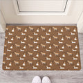 Cartoon Kulan Donkey Pattern Print Rubber Doormat