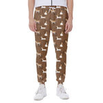 Cartoon Kulan Donkey Pattern Print Scuba Joggers