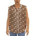 Cartoon Kulan Donkey Pattern Print Sleeveless Baseball Jersey