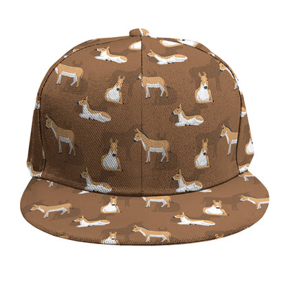 Cartoon Kulan Donkey Pattern Print Snapback Cap