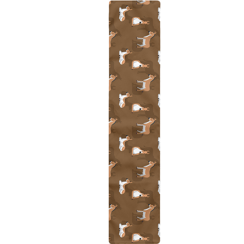 Cartoon Kulan Donkey Pattern Print Table Runner