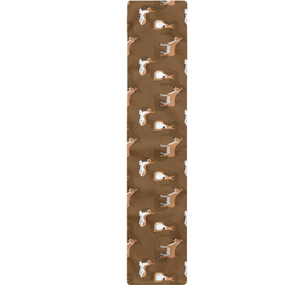 Cartoon Kulan Donkey Pattern Print Table Runner