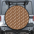Cartoon Kulan Donkey Pattern Print Tire Cover