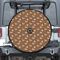 Cartoon Kulan Donkey Pattern Print Tire Cover With Camera Hole