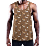 Cartoon Kulan Donkey Pattern Print Training Tank Top