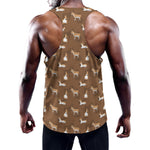 Cartoon Kulan Donkey Pattern Print Training Tank Top