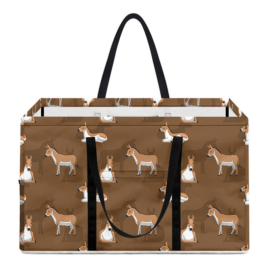 Cartoon Kulan Donkey Pattern Print Utility Tote Bag